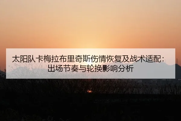 太阳队卡梅拉布里奇斯伤情恢复及战术适配：出场节奏与轮换影响分析